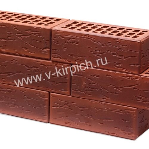 Кирпич лицевой керамический с утолщенной стенкой кортен руст М150