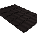 Металлочерепица Классик ("Classic") v01 0,5 Satin Matt RAL 9005 черный