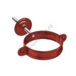 Хомут держатель трубы Aquasystem D90 мм, GreenCoat Pural BT, RR 29 (красный)