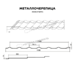 Металлочерепица МЕТАЛЛ ПРОФИЛЬ Ламонтерра NormanMP (ПЭ-01-9003-0.5) — изображение 2